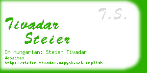 tivadar steier business card